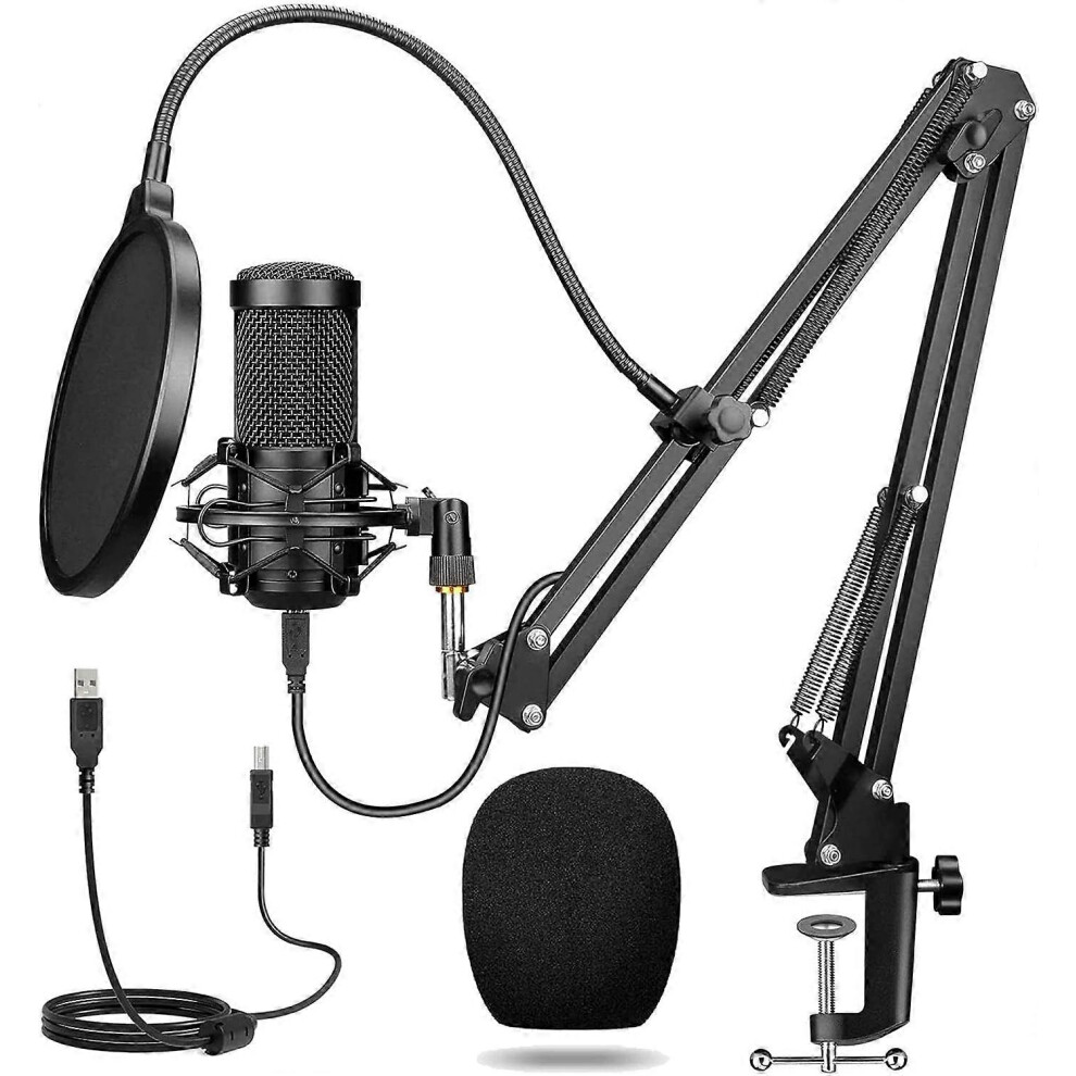 (As Show, One Size) Linjou Podcast Microphone 192Khz / 24Bit Studio Cardioid Condenser Kit 5093442643398