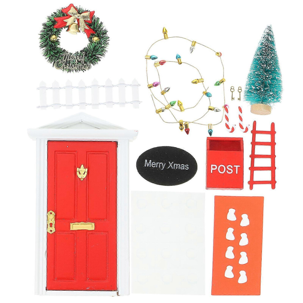 Kricely (As Show, One Size) 1 Set Of Unique Doll House Adornment Xmas Diy Decoration Prop Miniature Furniture Model
