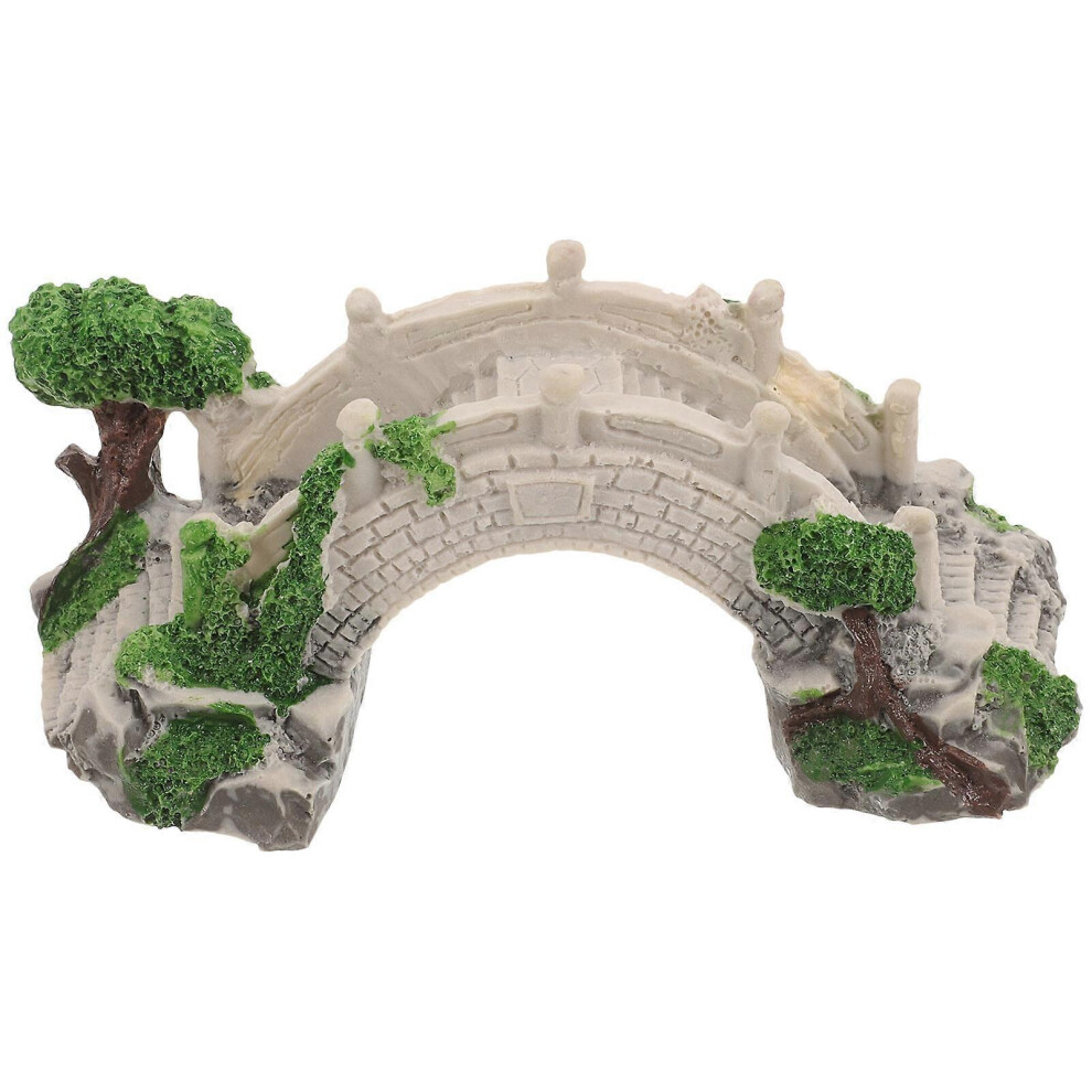 Kricely (As Show, One Size) Miniature Landscaping Bridge Adornment Miniature Bridge Statue Vintage Bridge Model