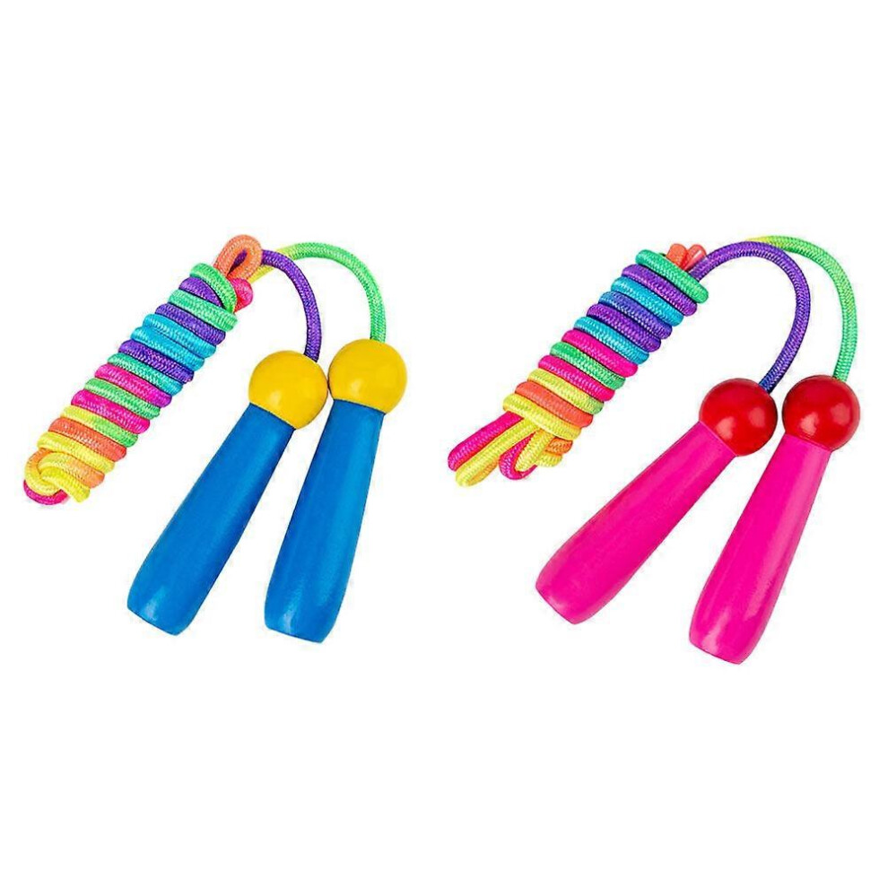 Kricely (As Show, One Size) 2Pcs Sports Jumping Rope Adjustable Skipping Rope Kids Fitness Skipping Rope