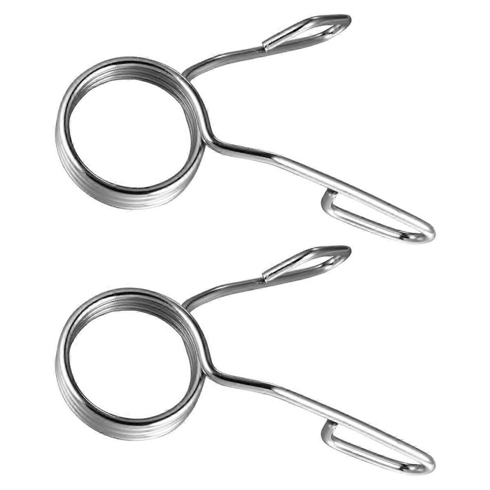 Kricely (As Show, One Size) 2Pcs Dumbbell Barbell Clamps Spring Clip Collars For Powerlifting Fitness Gym