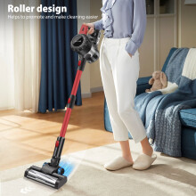 Cordless Vacuum Cleaner Bagless Stick Vacuum 15KPA with LED Light Wall-mounted Charging for Pet Hair/Carpet/Hard Floor