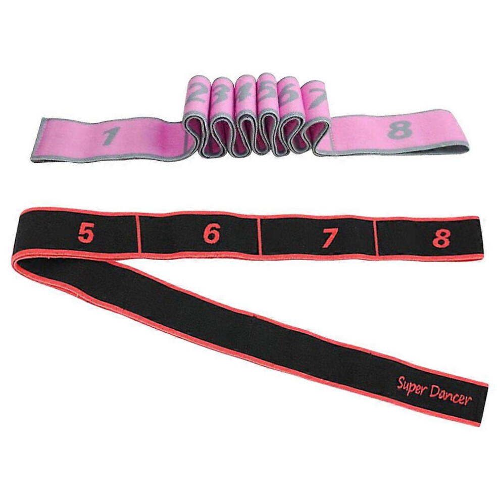 Kricely (As Show, One Size) 2Pcs Professional Workout Exercise Bands Elastic Yoga Stretch Belts For Home Gym