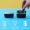 Genki Waveform Blue/Gold Wireless Earbuds Headphones 4