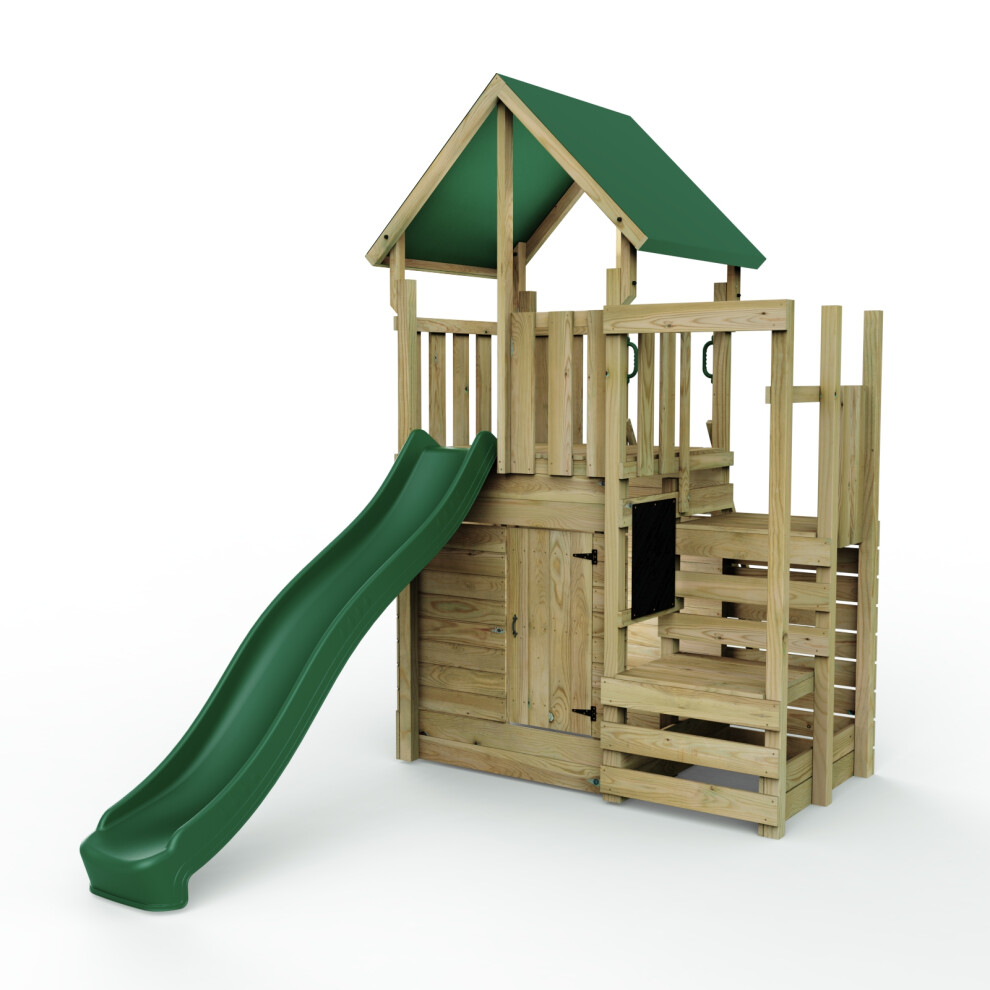 Rebo (M11 Stepup Plus Den) Modular Wooden Climbing Frame Adventure Playset - M11