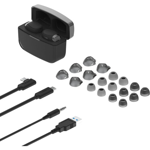 Genki Waveform Black Wireless Earbuds Headphones 1