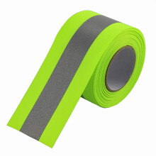 JINBING Silbernes Reflektorband zum Aufn  hen f  r Kleidung, Sicherheitsstoff, Gurtband, Zierstreifen, Gr  n, 2 x 33 Fu