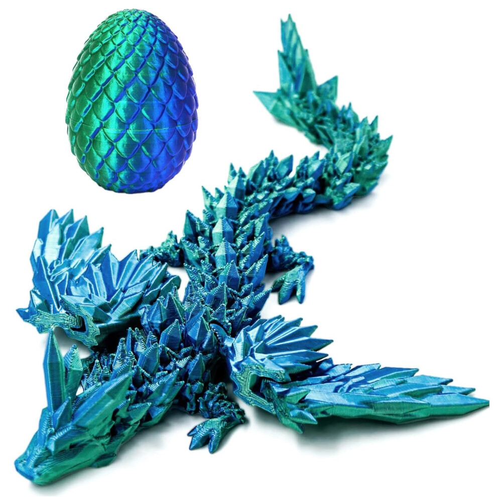 Hannahcos 3D-Geprinte Draak Met Vleugels 3D-Geprinte Drakeneieren Met Draak Erin Draak Fidget Toy Gelede Kristallen Draak In Ei Thuiskantoor D-image