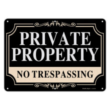Fara semne de ncalcare proprietate privata 14x10 inch rugina fara rugina din aluminiu semn de metal reflectorizant rezistent la uv protejat prot
