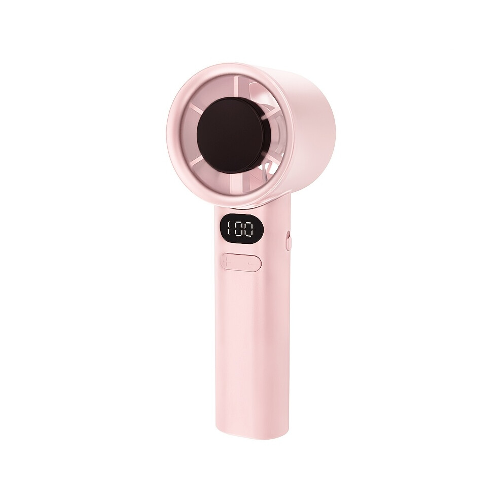 (Light Pink) 120 Gears Powerful Handheld Mini Fan - Variable Speed, No Pole, USB Charging-image-OPC-PG9BVKC-NEW