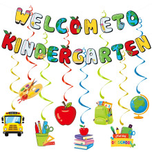 Banner Willkommen im Kindergarten Banner Zurck zur Schule Banner fr den Kindergarten Klassenzimmerdekorationen Willkommen zurck zur Schule B