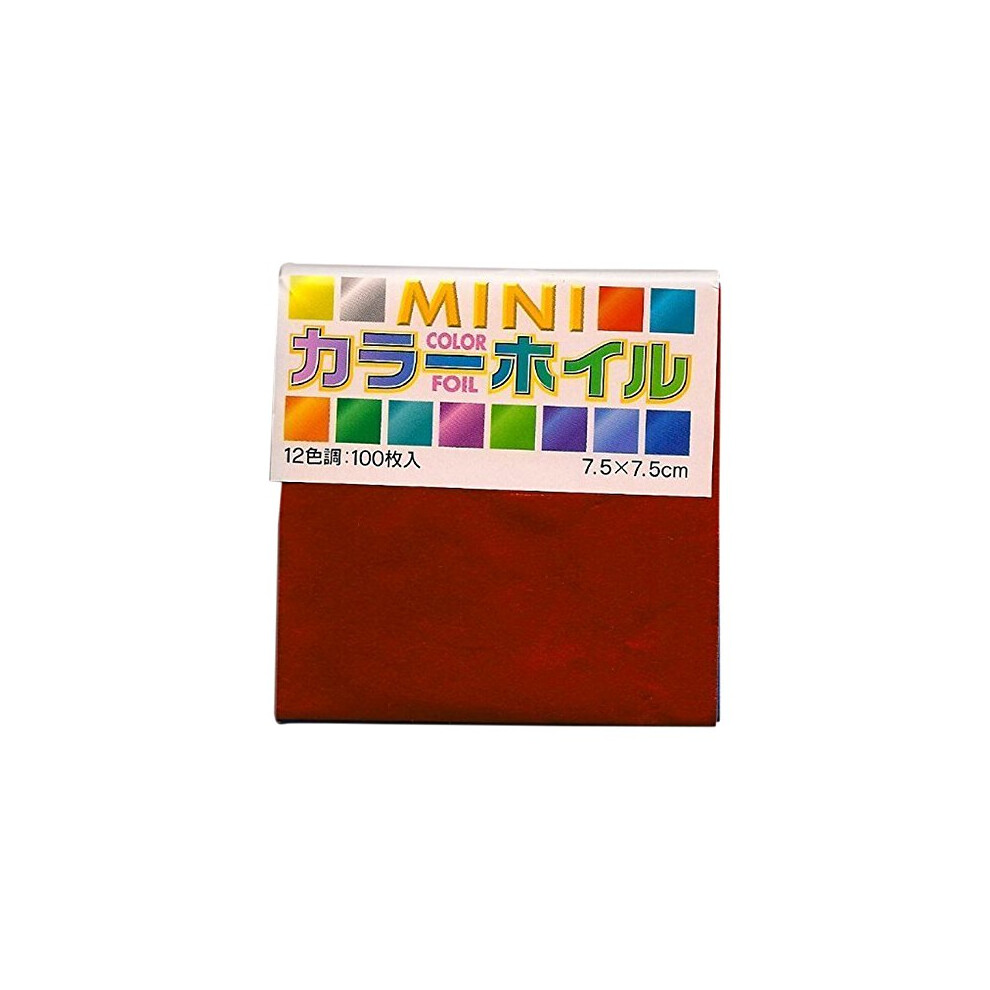 TOYO 100-Pack Solid Color Foil Sheets - 6x6 Inch Japanese Origami Paper For Crafts & Art Projects