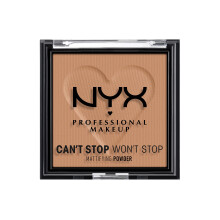 NYX PROFESSIONAL MAKEUP Can't Stop Won't Stop Matujący puder prasowany - Karmel