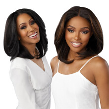 Sensationnel Dashly Lace Front-Wig - Einheit 3 handgebunden, weich, synthetisch, 5 Zoll tiefes Teil - Dashly Lace Salz und Pfeffer Einheit 3 (M44)