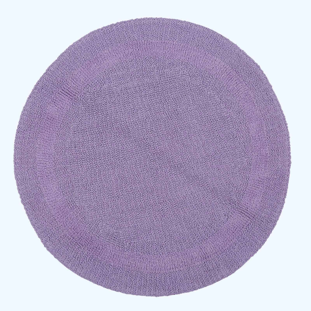 Homescapes (Lilac, 80Cm) Luxury Reversible Cotton Bath Mat Purple