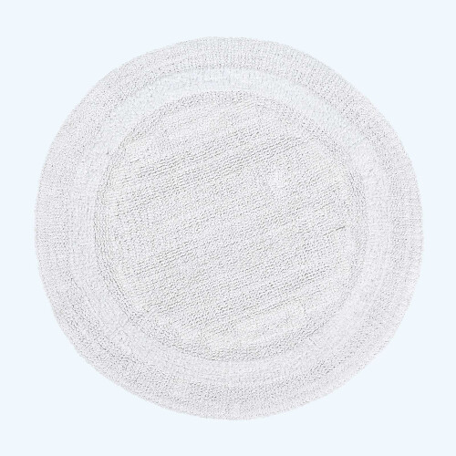 Homescapes (White, 80cm) Homescapes Luxury Reversible Cotton Bath Mat