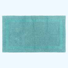 (Aqua, 50 x 80 cm) Homescapes Luxury Reversible Cotton Bath Mat