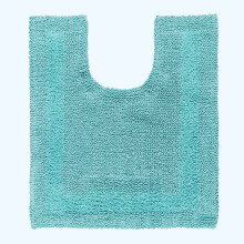 (Aqua, 50 x 55 cm) Homescapes Luxury Reversible Cotton Bath Mat