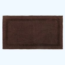(Chocolate, 50 x 80 cm) Homescapes Luxury Reversible Cotton Bath Mat