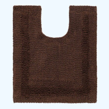 (Chocolate, 50 x 55 cm) Homescapes Luxury Reversible Cotton Bath Mat