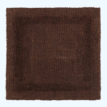 (Chocolate, 50 x 50 cm) Homescapes Luxury Reversible Cotton Bath Mat