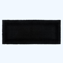 (Black, 40 x 100 cm) Homescapes Luxury Reversible Cotton Bath Mat