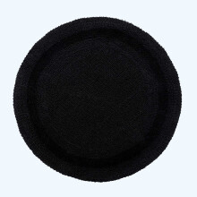 (Black, 80cm) Homescapes Luxury Reversible Cotton Bath Mat