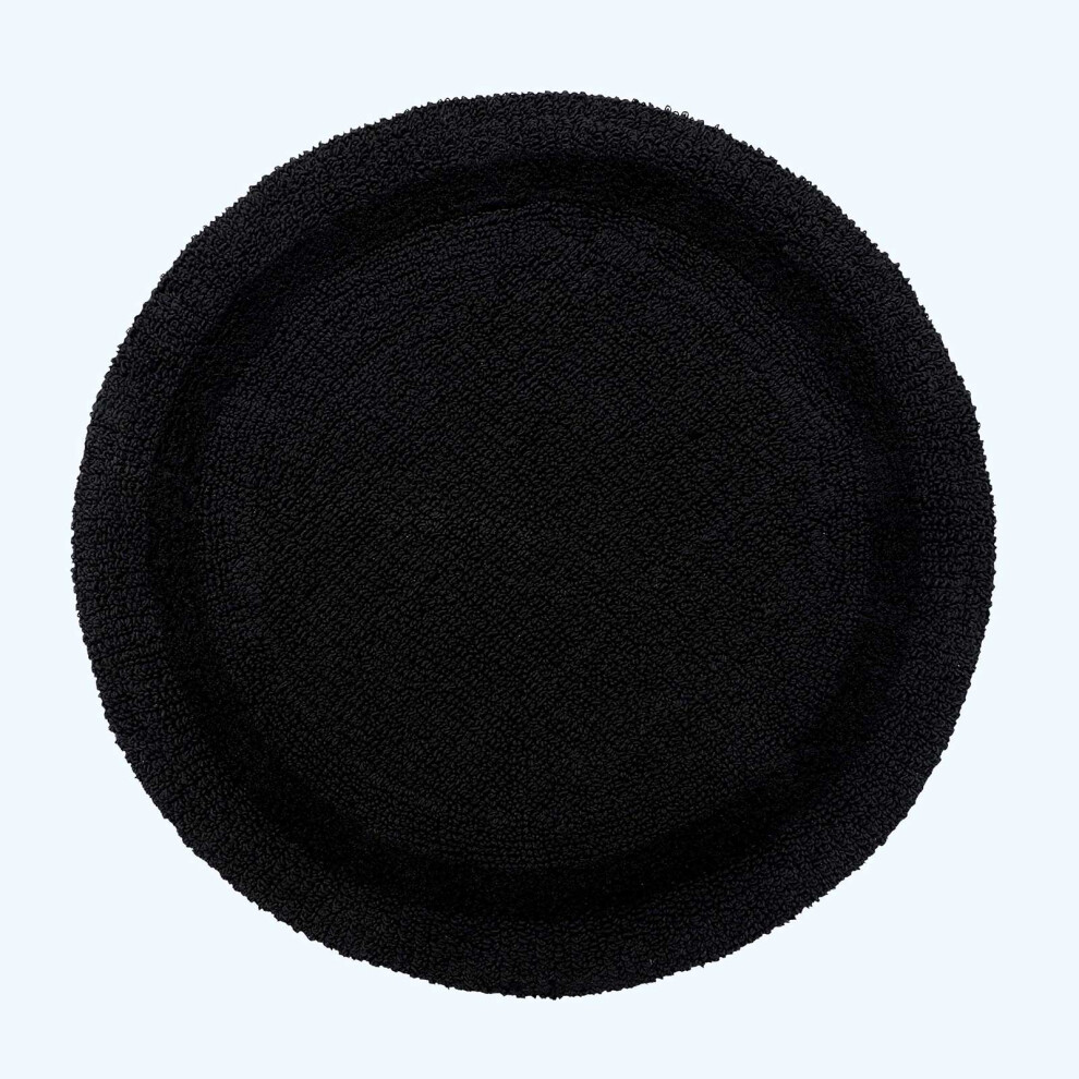 Homescapes (, 80Cm) Luxury Reversible Cotton Bath Mat Black