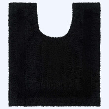 (Black, 50 x 55 cm) Homescapes Luxury Reversible Cotton Bath Mat