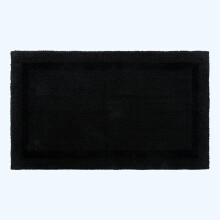 (Black, 50 x 80 cm) Homescapes Luxury Reversible Cotton Bath Mat