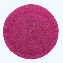 (Raspberry, 80cm) Homescapes Luxury Reversible Cotton Bath Mat