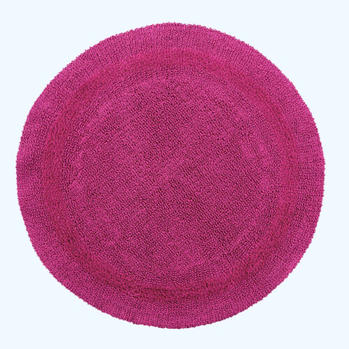 Homescapes (Raspberry, 80cm) Homescapes Luxury Reversible Cotton Bath Mat