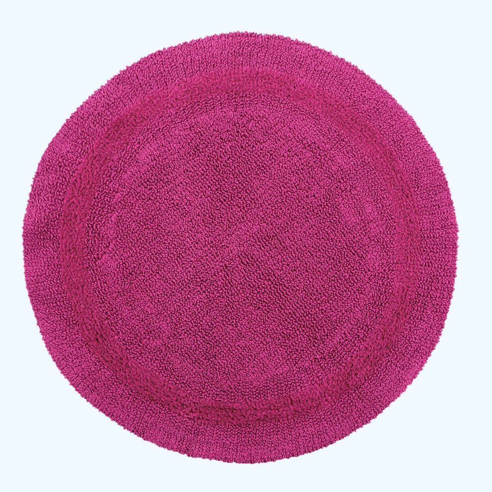 Homescapes (Raspberry, 80Cm) Luxury Reversible Cotton Bath Mat