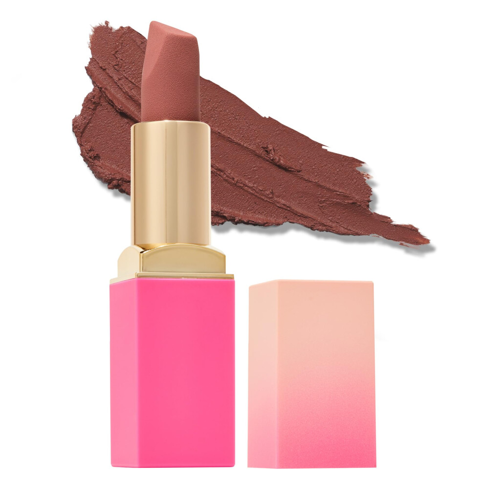 Juvia's Place Cream The Nude Velvety Matte Lipstick Toffee - Nude Matte Lipstick Long-Lasting Matte Lipstick Rich-Color Lip Makeup Y Lipst
