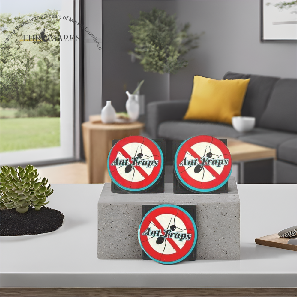 3 x Pre-Baited Ant Traps Insect Catcher Killer Indoor Pest Control