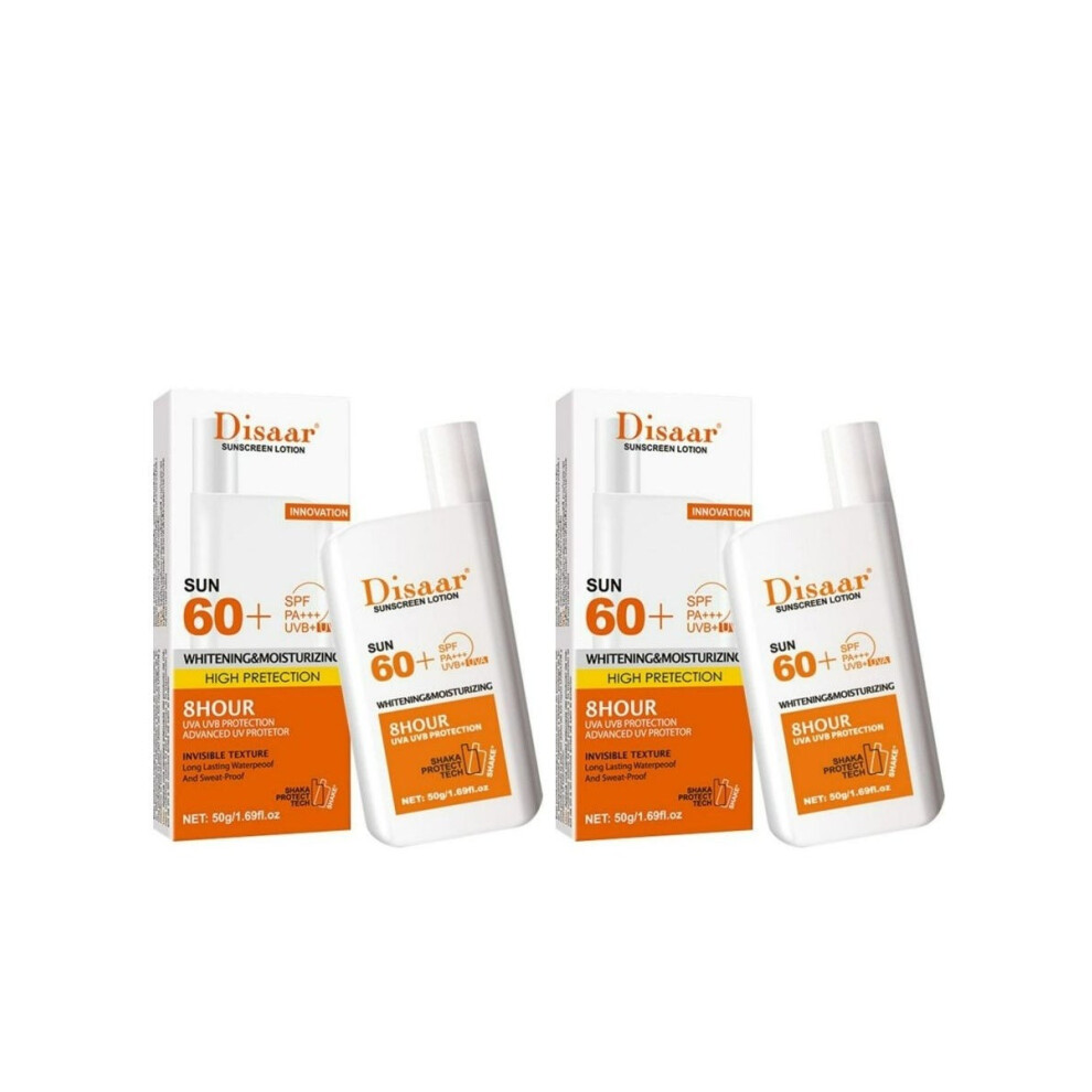Disaar Sunscreen Lotion |defense against harmful UV rays | Effective UV Protection and Hydration - 50g (Pack of 2)