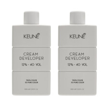 Keune Tinta Cream Developer 12% 40 Volume - 1000mL Pack Of 2 | Professional Hair Peroxide for Hair Coloring