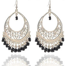 (11, One size) Bohemian Chandelier Coin Sequins Dangle Drop Earrings Ethnic Gypsy Beads Tassel Hoops with Disc Charms Boho Ear Jewelry Women