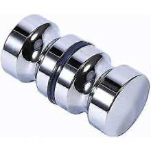 (As show, One size) Bathroom Door Handle Round Aluminum Alloy Single Sided Shower Glass Pull Knob Bathroom Shower Cabinet Handle