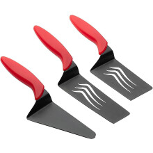 (As show, One size) Stainless Steel Pizza Cutter Set, Multifunctional Metal Spatulas Set, Available for Pizza Cake Cutting and Flat Baking