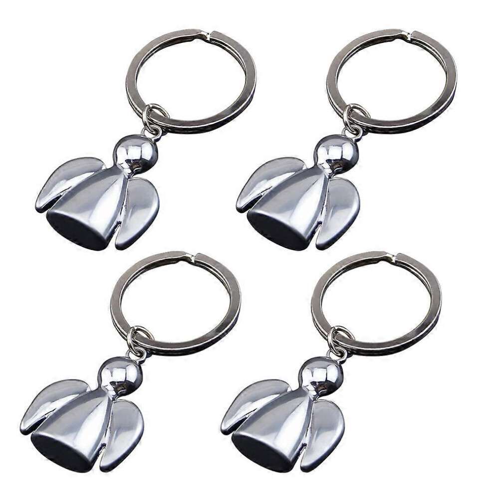 Kricely (As Show, One Size) 4Pcs Sunny Doll Keychain Angel Key Rings Couple Gifts Keychain Ornament For Valentine's Day