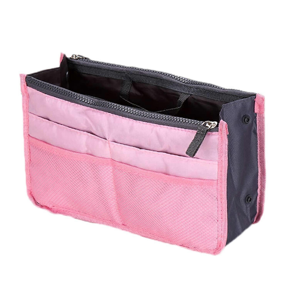 (As show, One size) LINJOU Women's Cosmetic Bag Toiletry Bag Multifunctional Mesh Travel Portable Storage Bag
