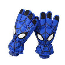 (As show, One size) Spiderman/ Unicorn Cartoon Snow Ski Gloves Kids Boys Girls Thicken Mittens Winter Warm Plush Waterproof Glove