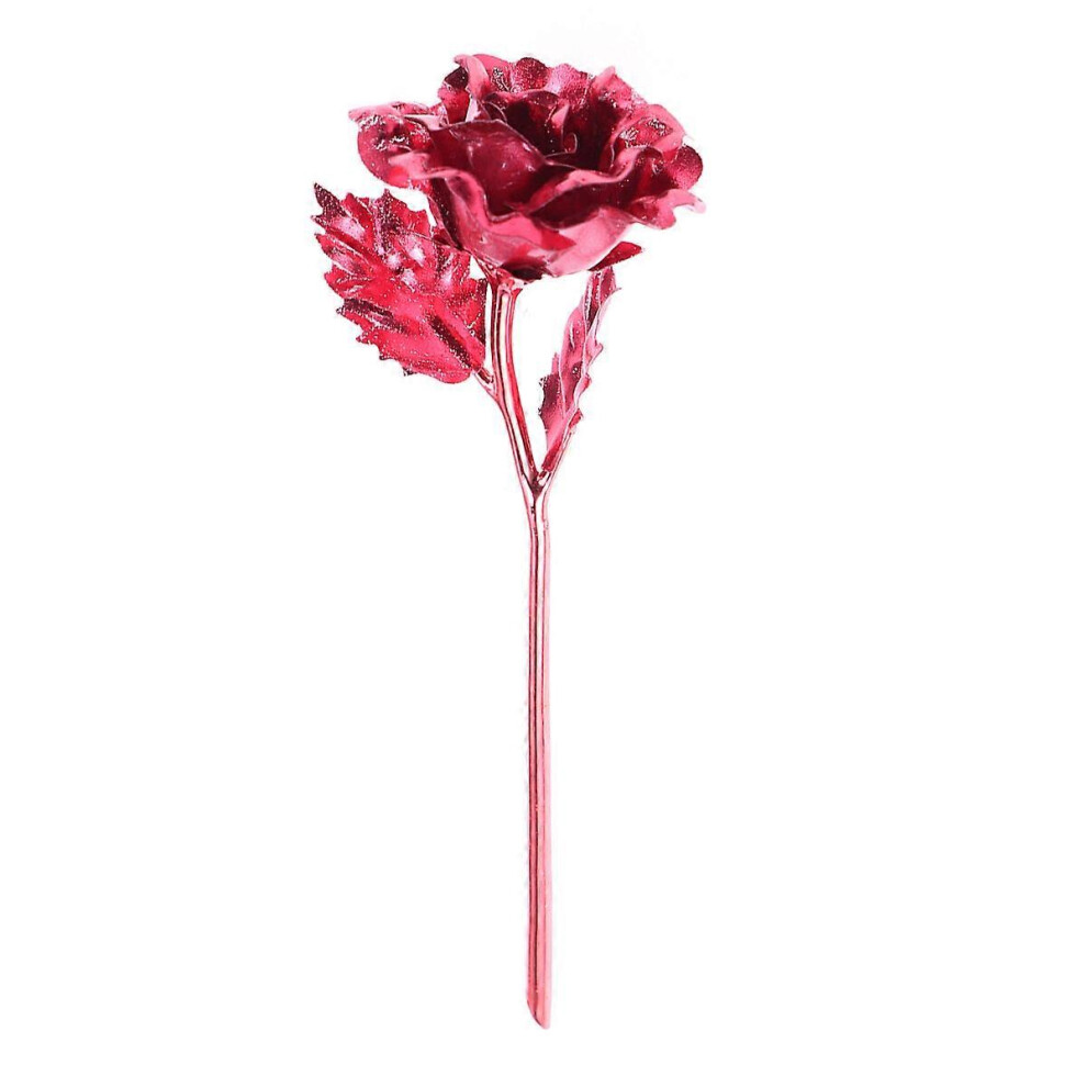 Kricely (As Show, One Size) 24K Gold Foil Rose Valentine's Day Mother's Day Birthday Wedding Anniversary Gift (Red)