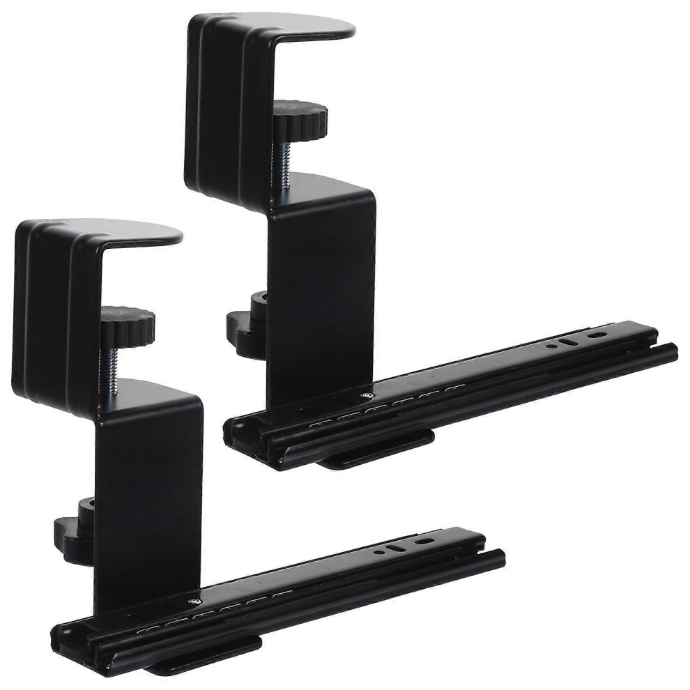 Kricely (As Show, One Size) 2 Sets Desk Extender Holder Keyboard Support Bracket Keyboard Bracket Arm Desk Extension Support