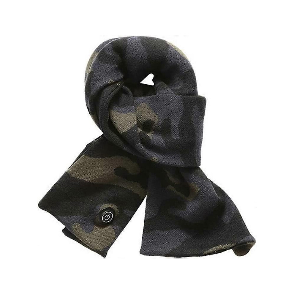 Konhill (As Show, One Size) Men And Women Winter Scarf Heated Scarf Usb Heating Scarf Scarf Neckerchief Plush Collar Scarves Warm Scarf (Color : Camouflage, S
