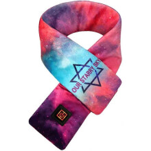 (As show, One size) USB Rechargeable Heated Scarf Heating Scarf Heated Scarf for Men and Women 3 Heating Temperature Settings (Color : Spades, Size : One Size)