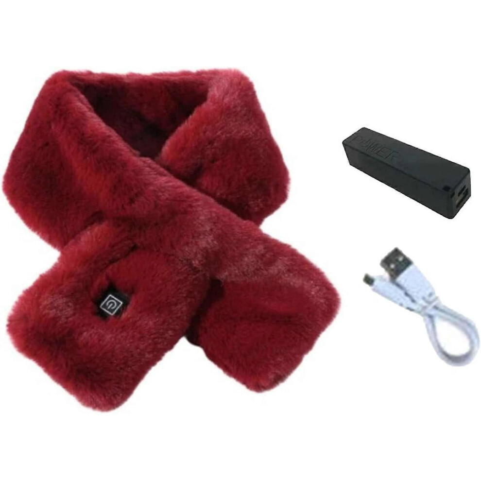 Konhill (As Show, One Size) Usb Smart Charging Heated Neck Scarf With Charging Battery Winter Shoulder Neck Scarf Men Women Heating Scarf