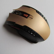 (Gold) 2.4G Wireless Mouse 1600DPI Optical Mouse Gaming Mouse for Computer 6 Button Wireless Mouse with USB Receiver for PC Laptop Accessories