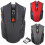 (Red) 2.4G Wireless Mouse 1600DPI Optical Mouse Gaming Mouse for Computer 6 Button Wireless Mouse with USB Receiver for PC Laptop Accessories 8